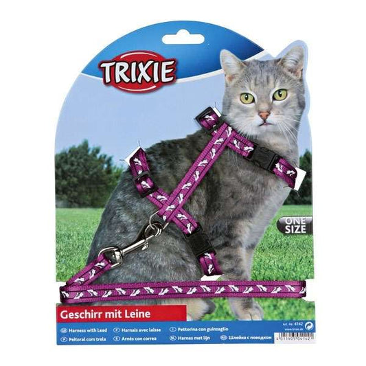 Trixie Katzen-Garnitur mit Leine + Schnappverschlüssen - Trixie