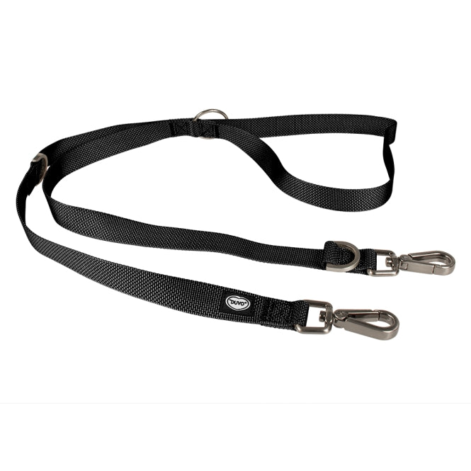 Duvoplus Explor North Duo Leine 200cm/25mm - Schwarz - DUVO