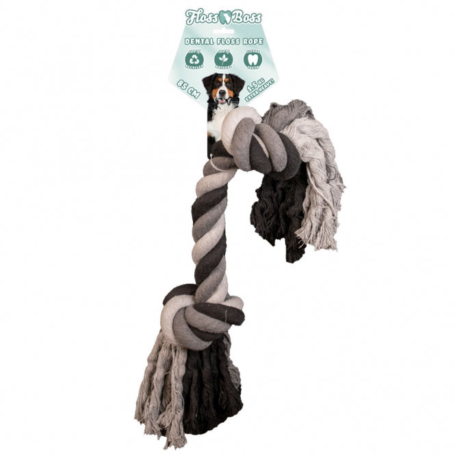 Floss Boss Dental Rope Baumwollseil mit 2 Knoten - Hofman Animal Care