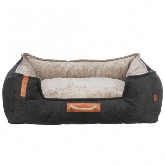 Trixie BE NORDIC Bett Föhr - schwarz/sand - 100 × 80 cm - Trixie