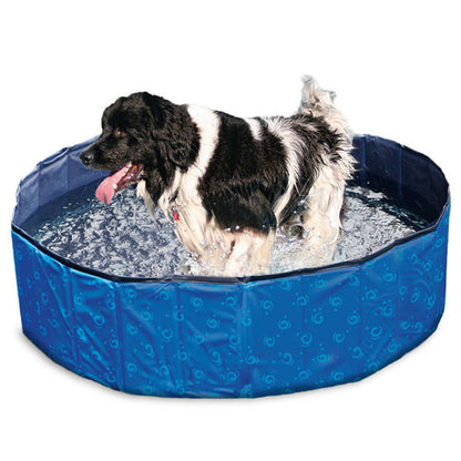 Karlie Flamingo DOGGY POOL Swimmingpool für Hunde - Blau gemustert - 120 cm - Karlie