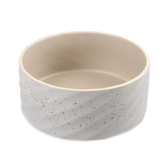 Duvoplus Keramiknapf Stone Wavy Dune - 2100ml - 21,5x21,5x8cm - DUVO