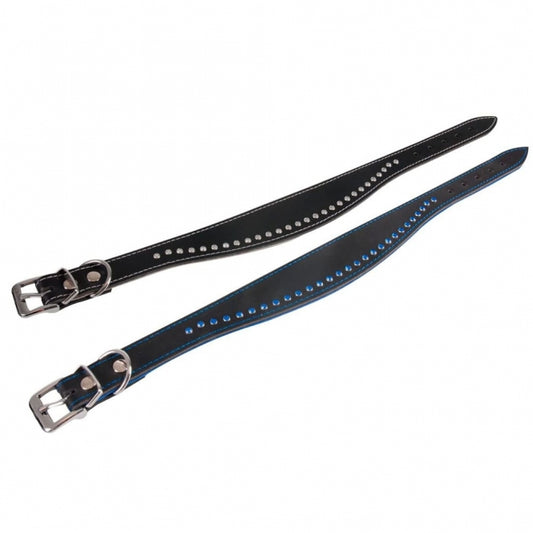 Karlie Halsband Chic - Schwarz/Blau - 55 cm / 40 mm - Karlie