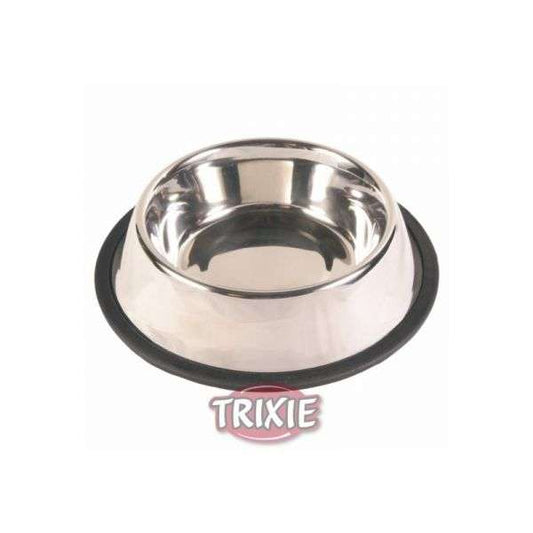 Trixie Edelstahlnapf mit Gummiring - 2,7 l - Trixie