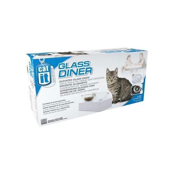 CATIT Style Glass Diner Doppelnapfständer - CATIT