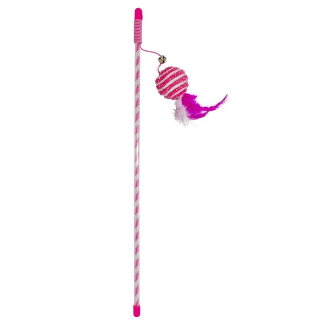 Duvoplus Cat Toy Spielangel Catchy Glitzerball - rosa - DUVO