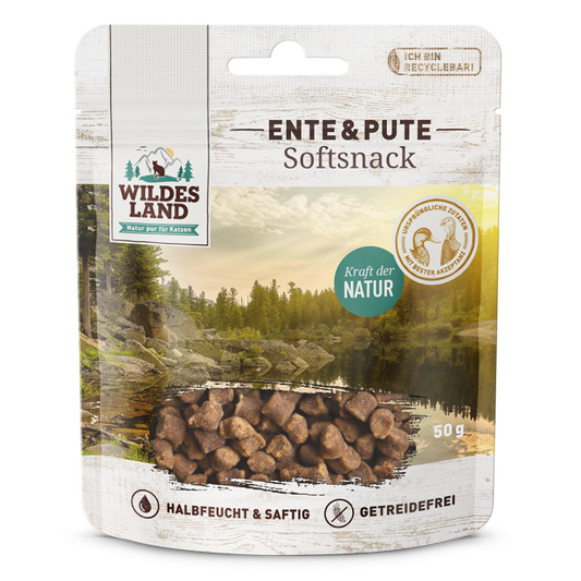 Wildes Land Cat Softsnack Ente & Pute 50g - Wildes Land
