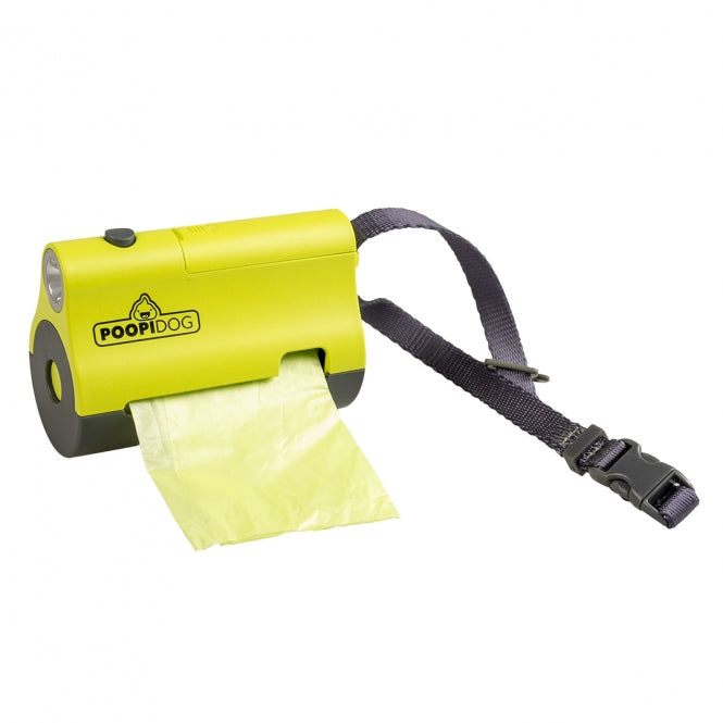 Poopidog Hundekotbeutelspender mit LED - limone - DUVO