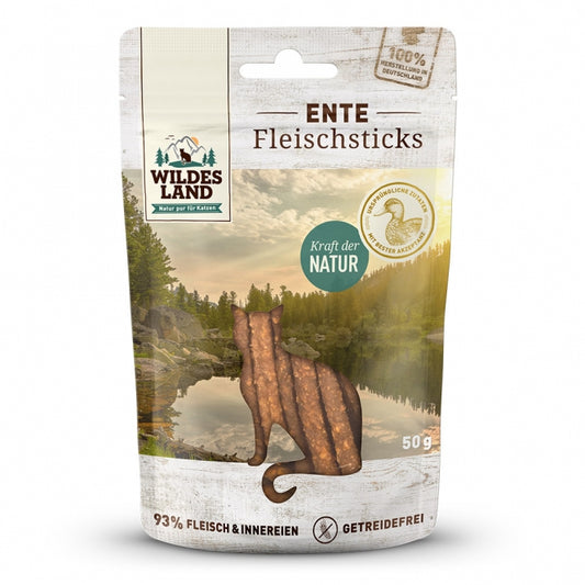 Wildes Land Cat Fleischsticks Ente 50g - Wildes Land