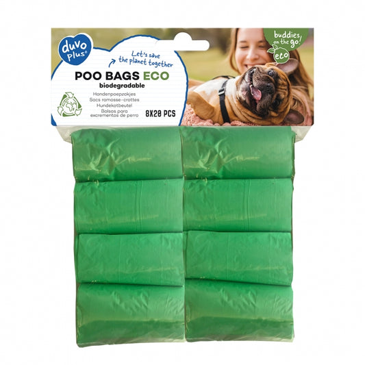 Duvoplus Hundekotbeutel eco - grün - 8 x 20 Stück - DUVO