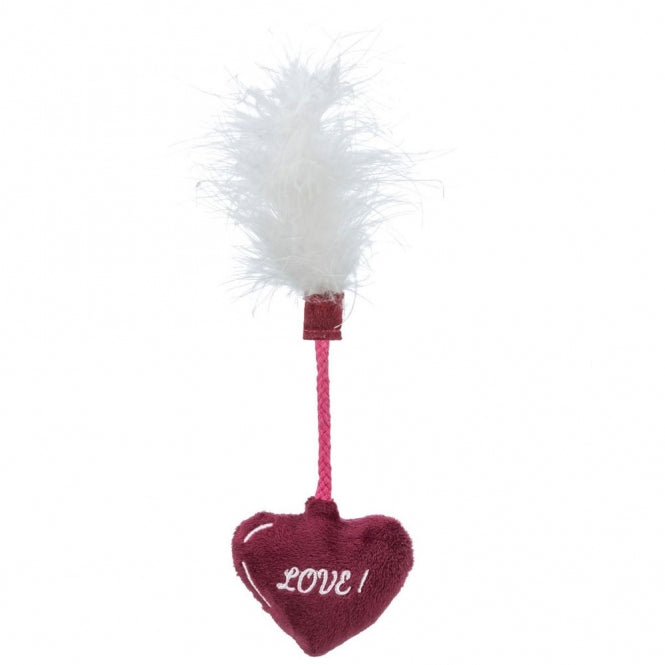 Trixie Katzenspielzeug Valentines Herz mit Federn - Trixie