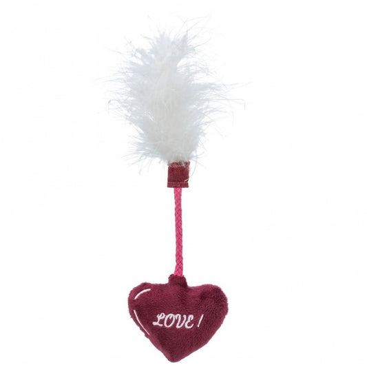 Trixie Katzenspielzeug Valentines Herz mit Federn - Trixie