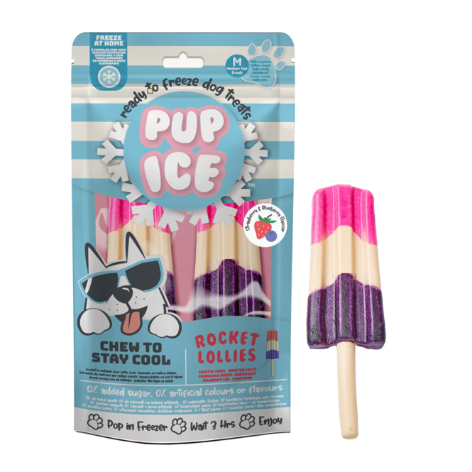 Pup Ice Rocket Lollies Strawberry & Blueberry M - Imaginelles - Pup Ice