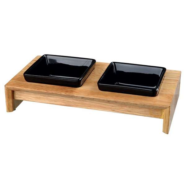 Trixie Napf-Set Keramik/Holz - 2 x 0,2 l - Trixie