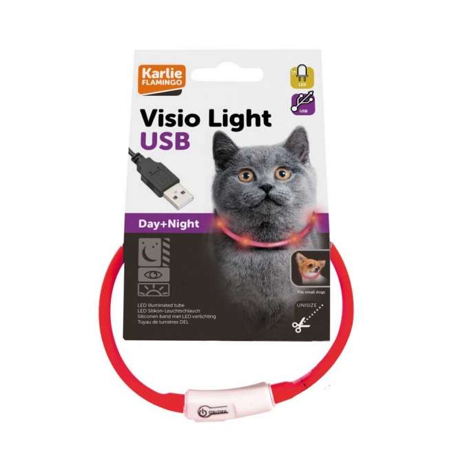 Karlie Visio Light Cat LED-Schlauch mit USB - Rot - Karlie