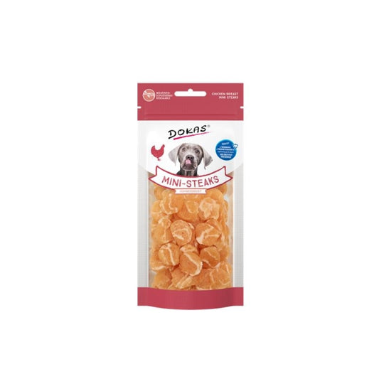 Dokas Dog Snack Mini Steaks Hühnerbrust 50g - Dokas