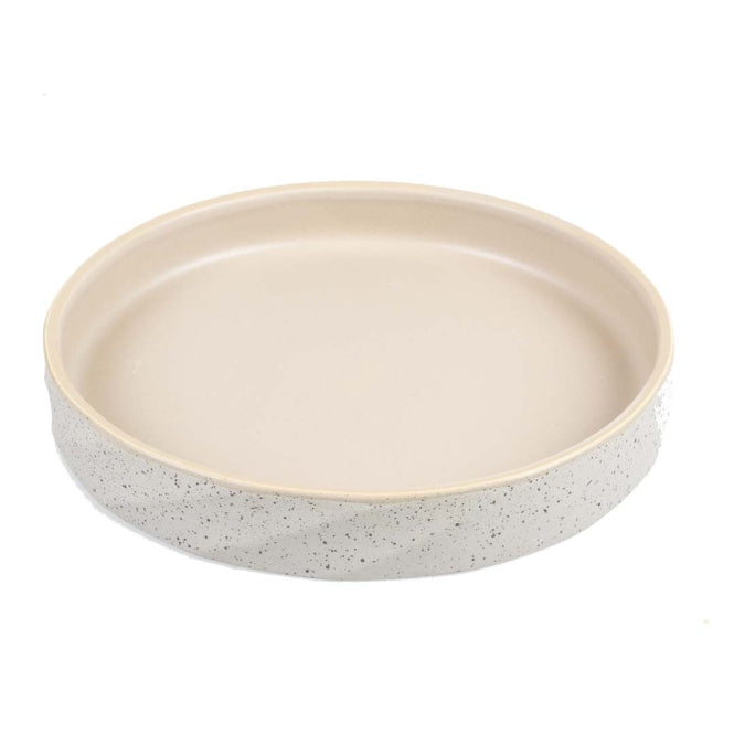 Duvoplus flacher Keramiknapf Stone Wavy Dune - 260ml - 14,5x14,5x3cm - DUVO