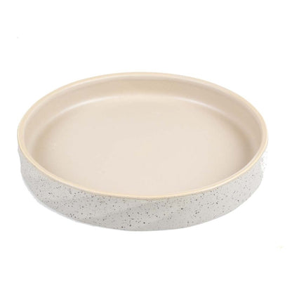 Duvoplus flacher Keramiknapf Stone Wavy Dune - 260ml - 14,5x14,5x3cm - DUVO