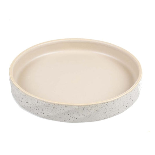 Duvoplus flacher Keramiknapf Stone Wavy Dune - 260ml - 14,5x14,5x3cm - DUVO