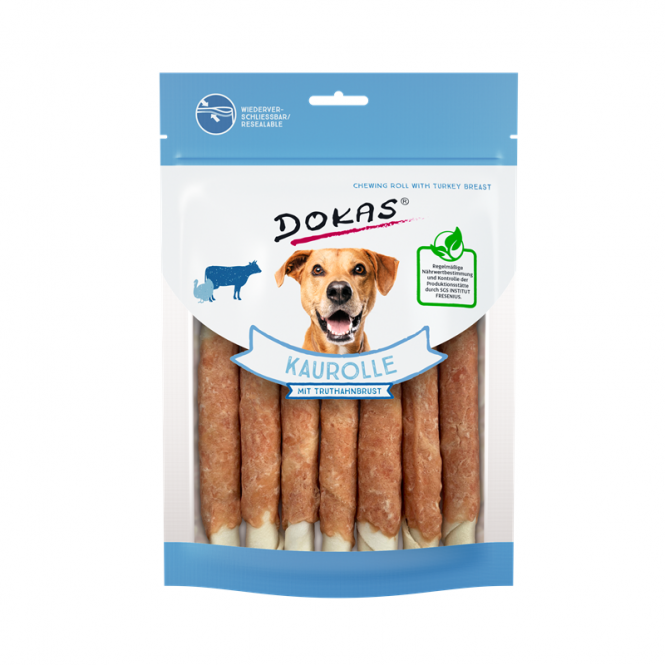 Dokas Dog Snack Kaurolle mit Truthahnbrust 190g - Dokas