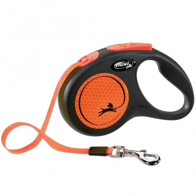 Flexi New Classic Neon Gurt-Roll-Leine - / Orange - Flexi