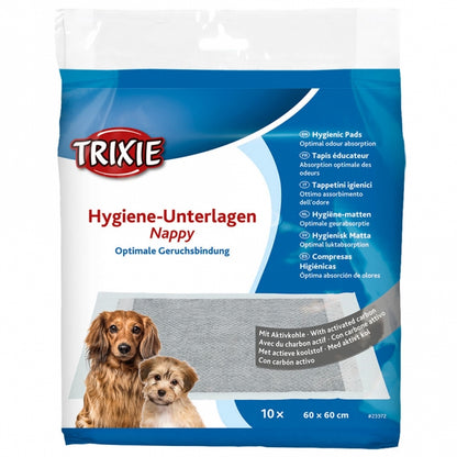 Trixie Hygiene-Unterlage Nappy mit Aktivkohle - 60 x 60 cm / 10 Stück - Trixie
