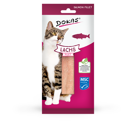 Dokas Cat Snack Filet Lachs 22g - Dokas