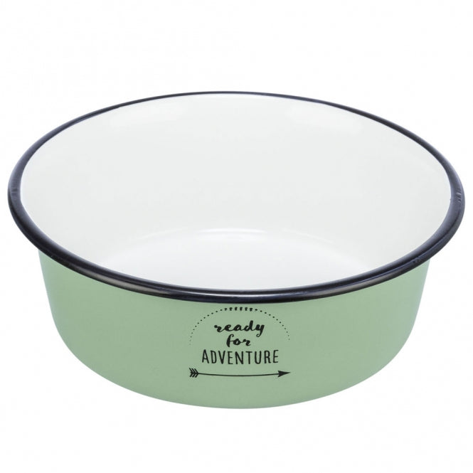 Trixie Napf aus Emaille/Edelstahl - ready for adventure - 0,3 l/ø 12 cm - Trixie