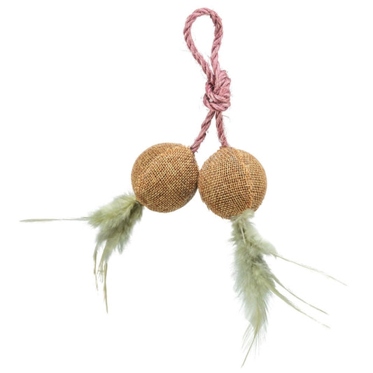 Trixie 2 Jute-Bälle mit Sisalband und Catnip - Trixie