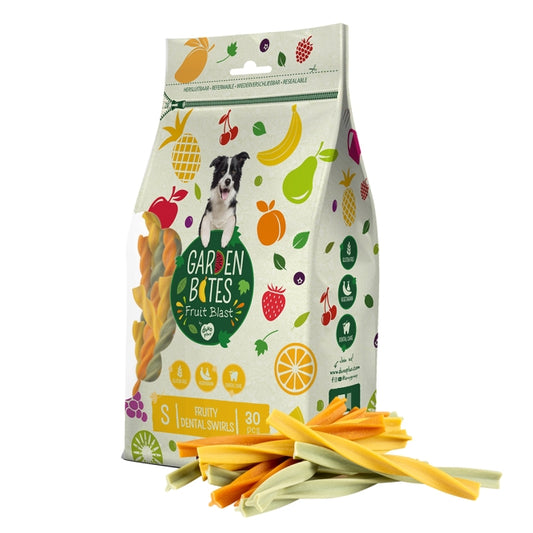 Garden Bites Fruity Dental Swirls - S - 13cm / 30 Stück - DUVO