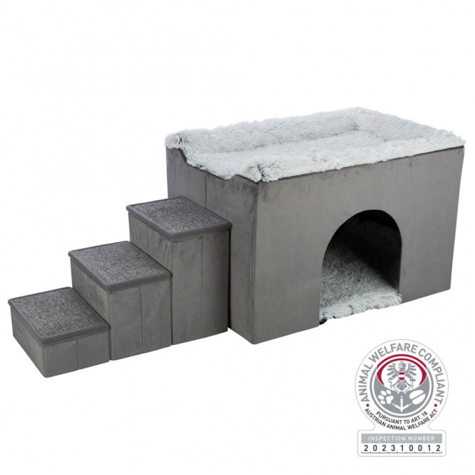 Trixie Höhle Harvey mit Treppe - 154 × 60 × 60 cm - Trixie