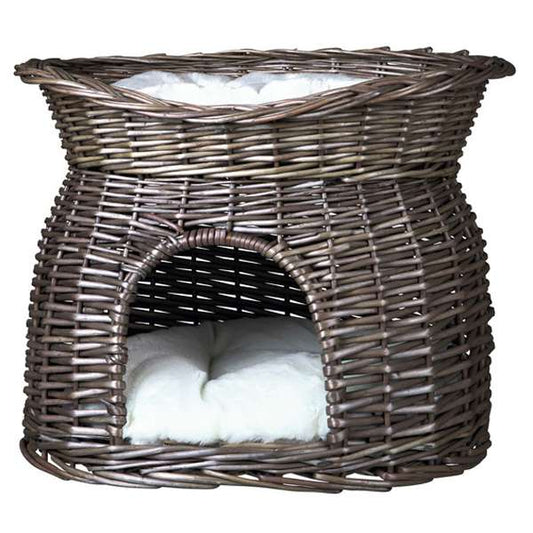 Trixie Weidenkorb mit Liegedach und Kissen - Trixie