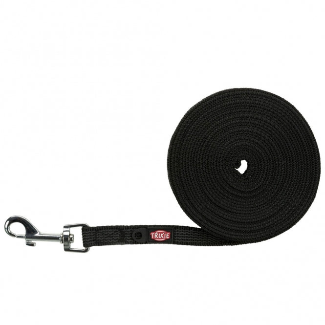 Trixie Schleppleine, gummiert - schwarz - 5 mm - Trixie