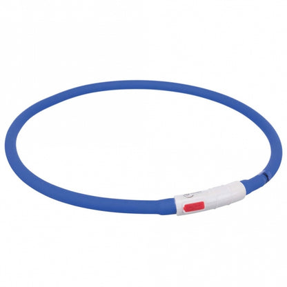 Trixie Flash Leuchtring USB aus Silikon - royalblau - Trixie