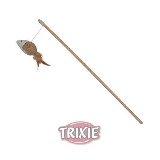 Trixie Spielangel Maus mit Federn - Trixie