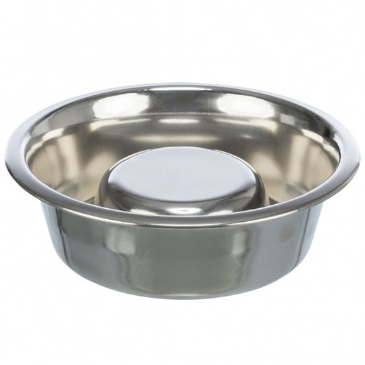 Trixie Slow Feeding Edelstahlnapf - 0,6 l/ø 17 cm - Trixie