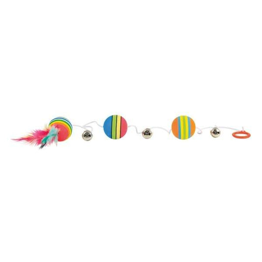 Trixie 3 Rainbow-Bälle am Gummiband mit Glöckchen - Trixie Bild 2