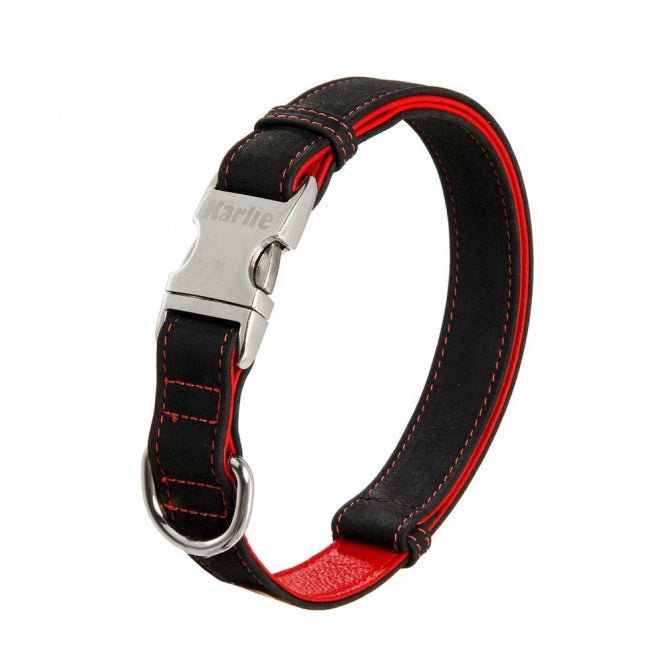 Karlie Buffalo Ultra Halsband - Schwarz/Rot - 40 mm / 55-75 cm - Karlie