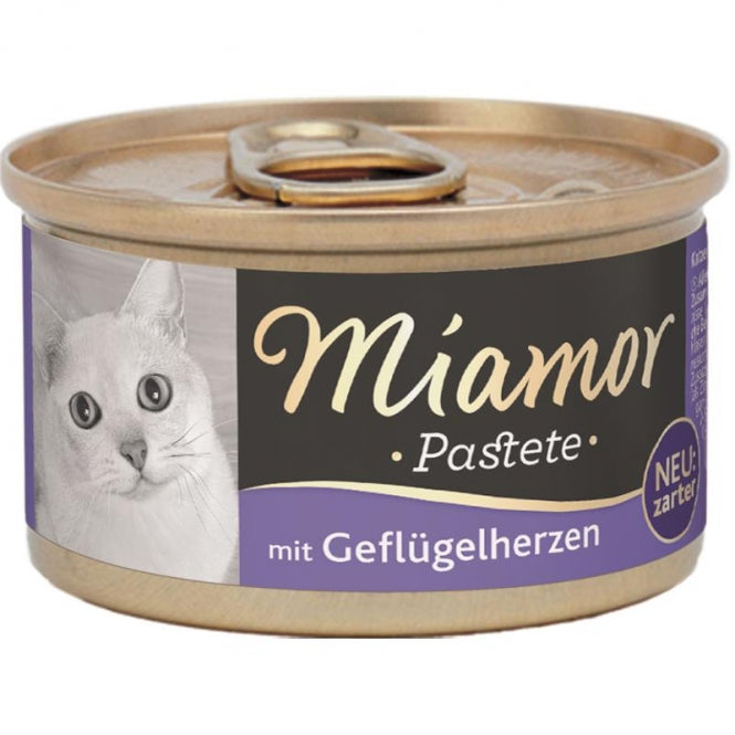 Miamor Pastete Geflügelherzen 85g - Finnern