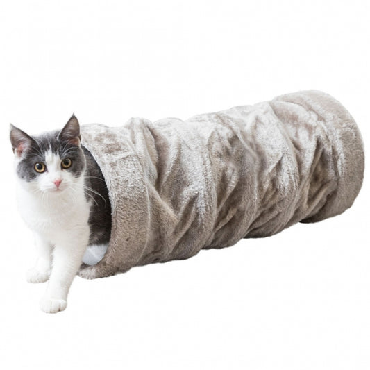 Trixie Crunch Plüschtunnel, 60 cm - Grau - Trixie