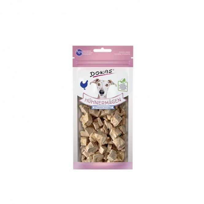Dokas Dog Snack Hühnermägen gefriergetrocknet 20g - Dokas