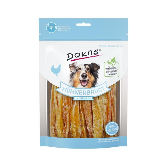 Dokas Dog Snack Hühnerbrust in Streifen 250g - Dokas