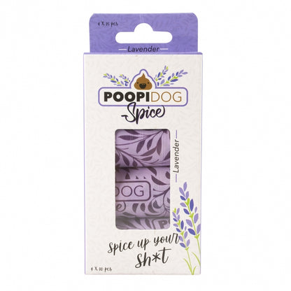 Poopidog Hundekotbeutel spice lavendel violett - 4 x 15 Stück - DUVO