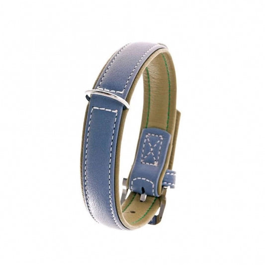 Karlie Vintage Trend Halsband - Rauchblau/Moosgrün - / 40 mm - Karlie