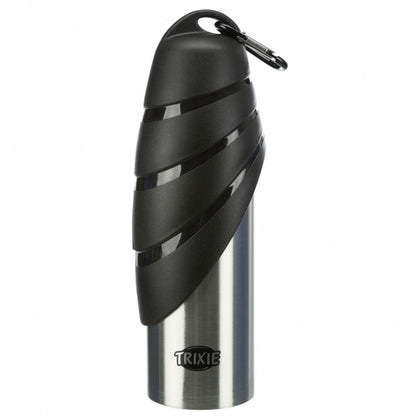 Trixie Edelstahl-Flasche mit Trinknapf - Trixie