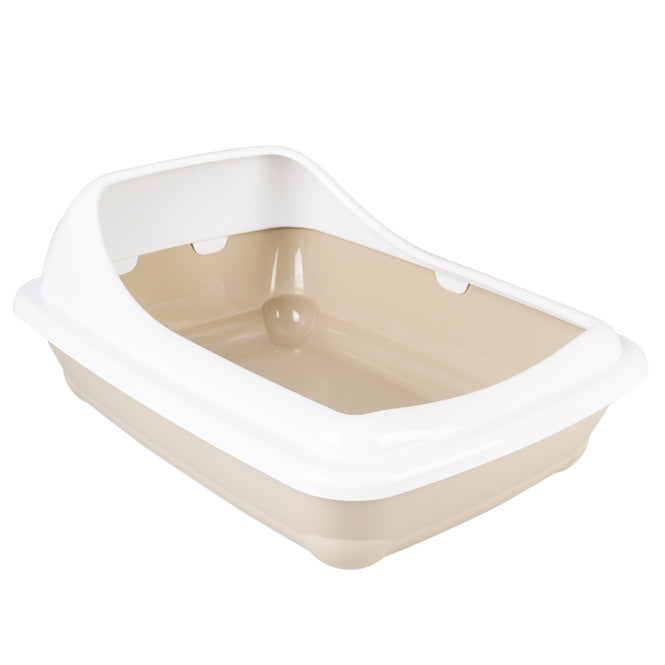 Duvoplus Katzentoilette Birba mit Rand - Mocaccino - M - 46 x 35 x 20cm - DUVO