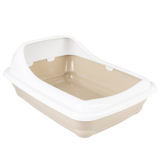 Duvoplus Katzentoilette Birba mit Rand - Mocaccino - M - 46 x 35 x 20cm - DUVO