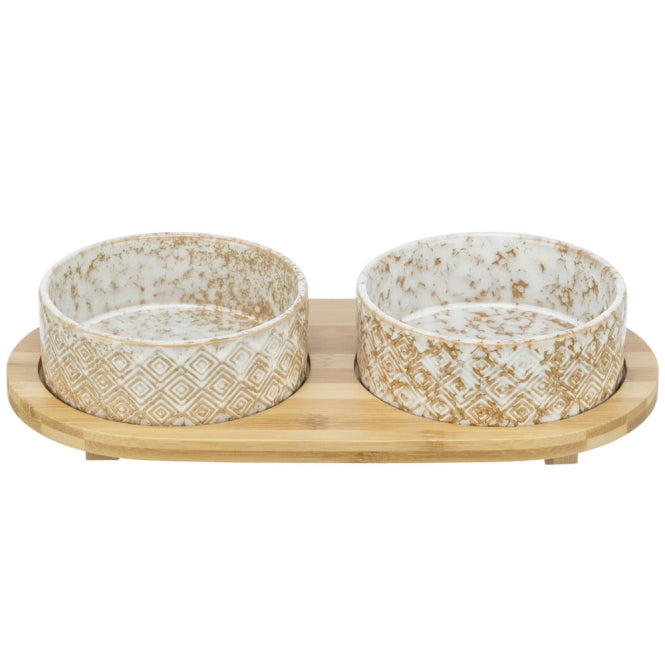 Trixie Napf-Set, Keramik/Bambus - Trixie