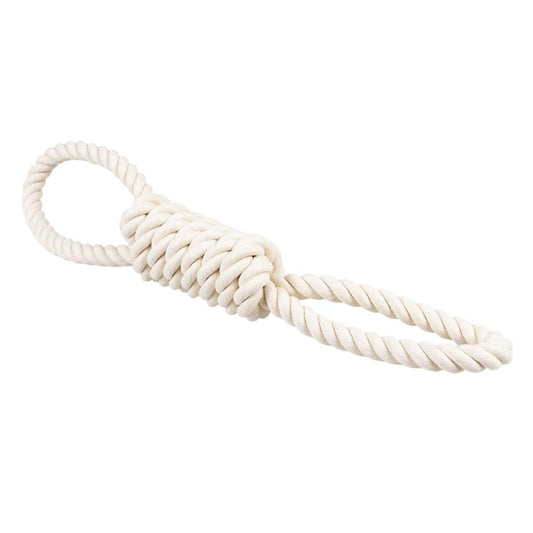 Duvoplus ECO Baumwoll-Tau mit 2 Schlaufen - weiß - / - DUVO