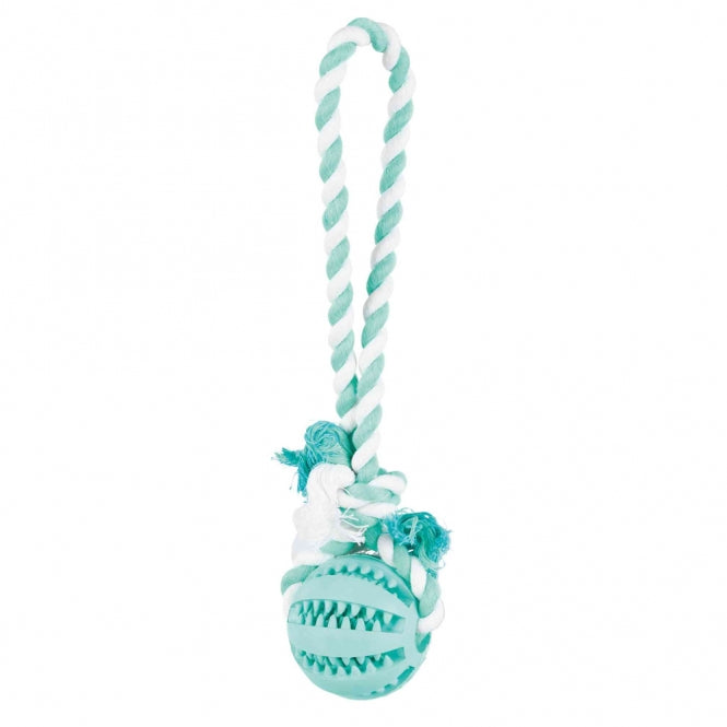 Trixie DENTAfun Naturgummi-Ball am Tau - Trixie